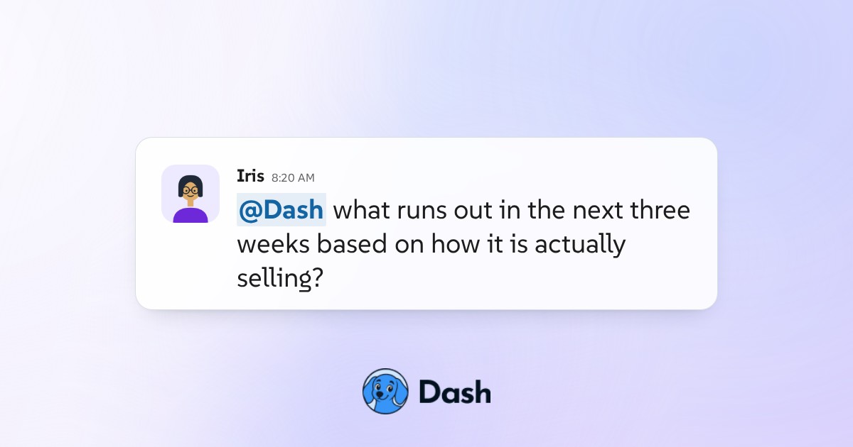 Conversation preview for Check stock against sales velocity in Shopify