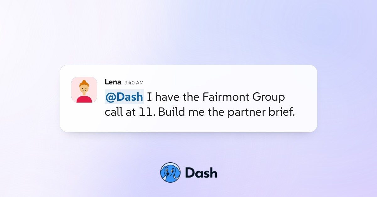 Conversation preview for Build the full partner brief before the call