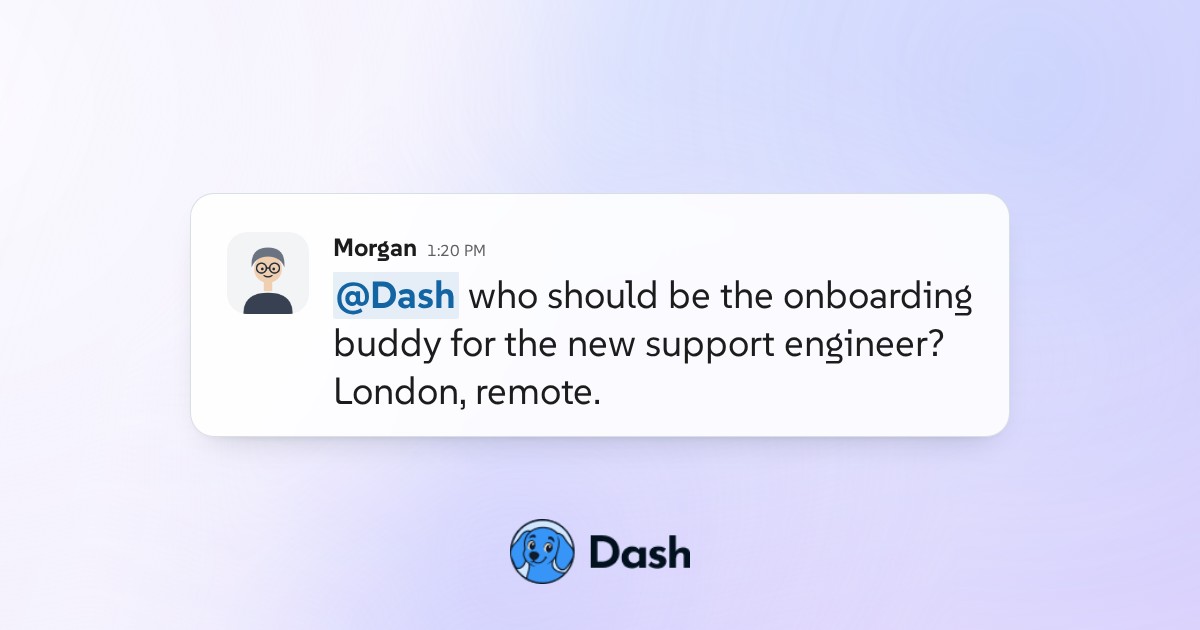 Conversation preview for Pair a new hire with an onboarding buddy