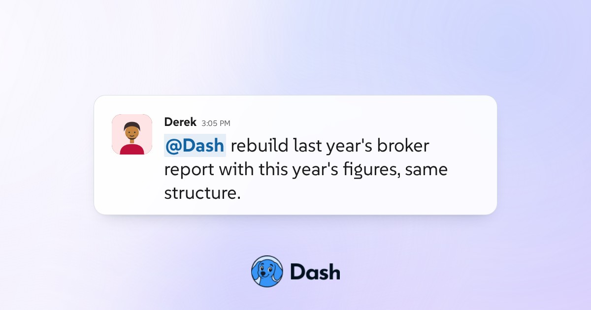 Conversation preview for Rebuild the reinsurance broker report
