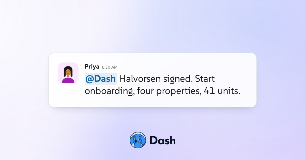 Conversation preview for Onboard a new landlord across the team